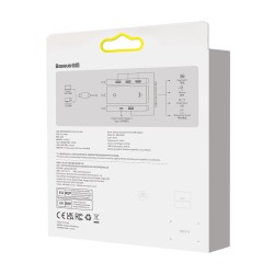 Baseus HUB Lite USB to 4x USB 3.0 / 1x USB-C 2,0m Balts|mobilo.lv