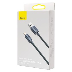 Baseus cable USB Lightning 8-pin 2,4A 2m Melns | mobilo.lv