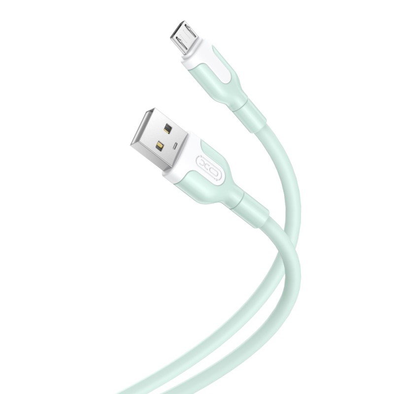 Universal USB - microUSB 1,0 m 2,1A Zaļš