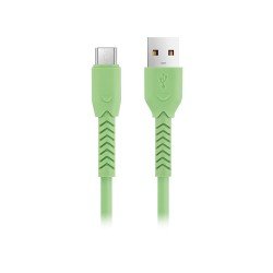 Universal USB - microUSB 1,0 m 3A Zaļš | mobilo.lv