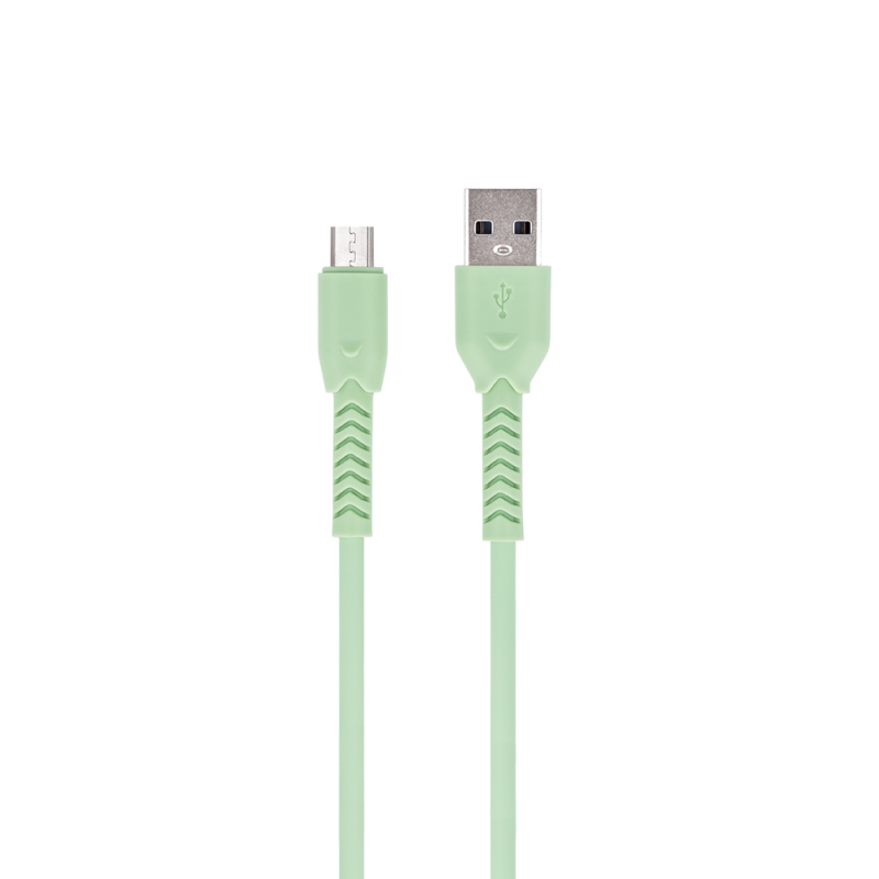 Universal USB - microUSB 1,0 m 3A Zaļš | mobilo.lv