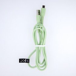 Universal USB - microUSB 1,0 m 3A Zaļš