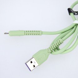 Universal USB - microUSB 1,0 m 3A Zaļš