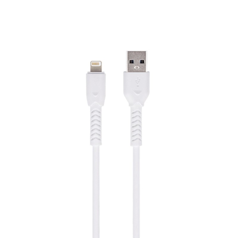 Universal MXUC-04 cable USB - Lightning 1,0 m 3A Balts | mobilo.lv