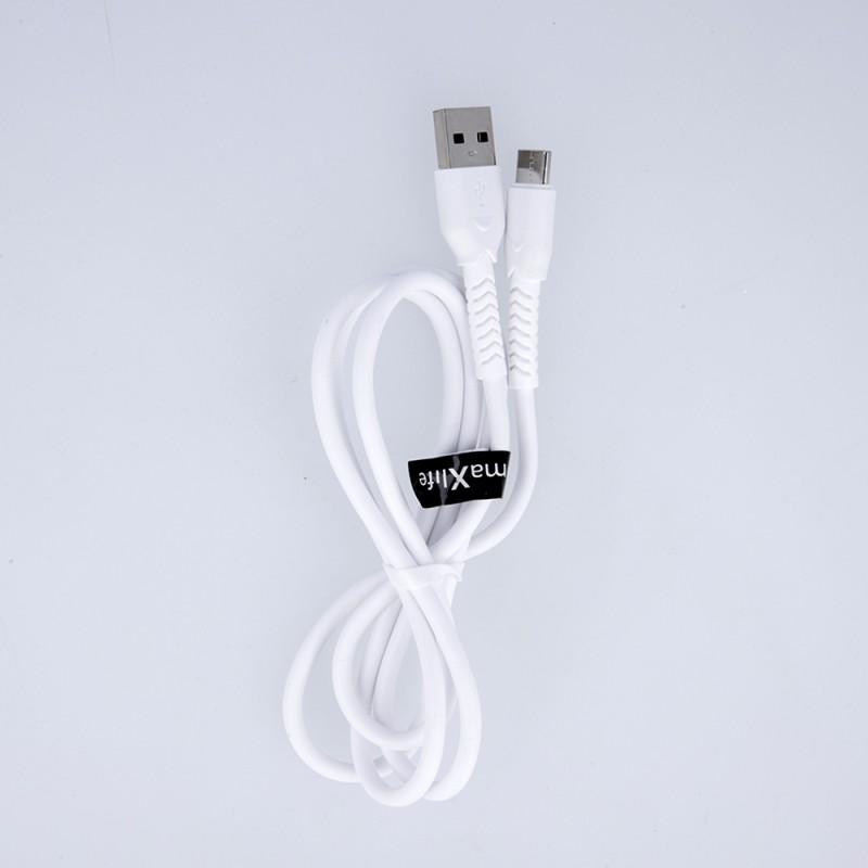 Universal MXUC-04 cable USB - Lightning 1,0 m 3A Balts | mobilo.lv