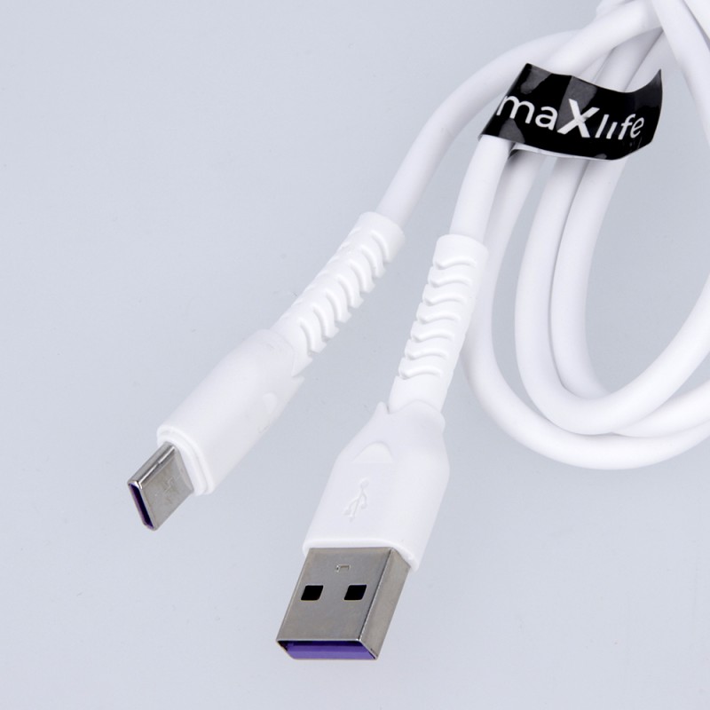 Universal MXUC-04 cable USB - Lightning 1,0 m 3A Balts | mobilo.lv