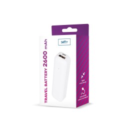 Universal 2600 mAh mini Balts|mobilo.lv