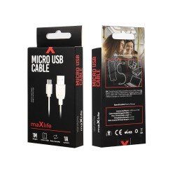 Maxlife cable USB - microUSB 1,0 m 1A white