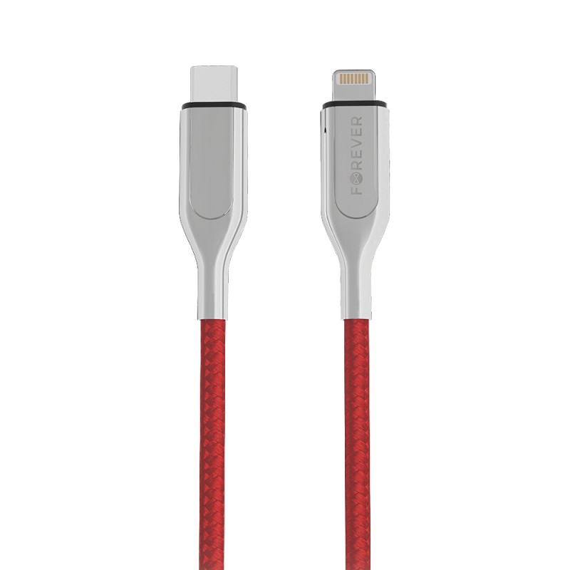 Apple PD USB-C - MFI Lightning 1,5 m 2,4A Sarkans|mobilo.lv