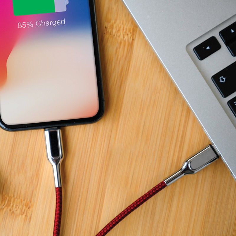 Apple PD USB-C - MFI Lightning 1,5 m 2,4A Sarkans|mobilo.lv