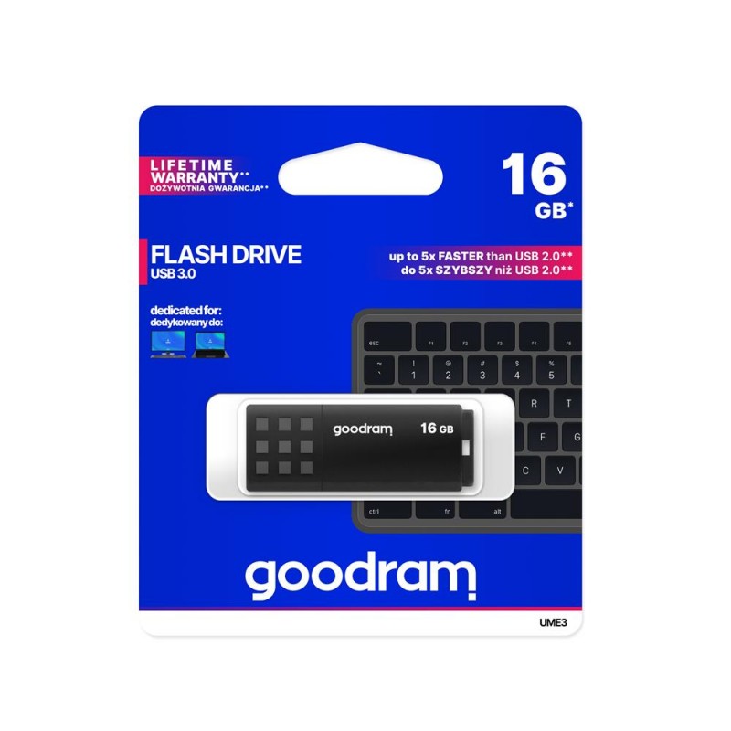 Universal 16GB USB 3.0 Melns