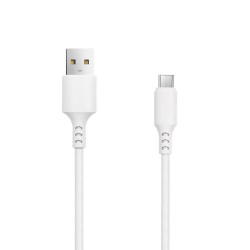 Universal USB - microUSB 1,0 m 3A Balts | mobilo.lv