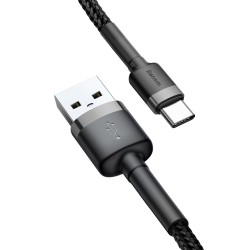 Baseus USB to USB-C 2A, 2M Melns | mobilo.lv