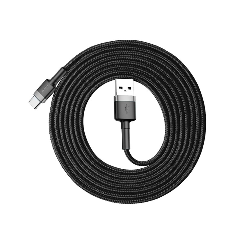 Baseus USB to USB-C 2A, 2M Melns | mobilo.lv