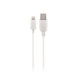 Universal USB - Lightning 1,0 m 2A Balts