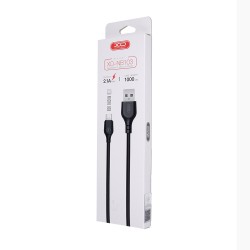 USB - microUSB 1,0 m 2,1A Melns | mobilo.lv