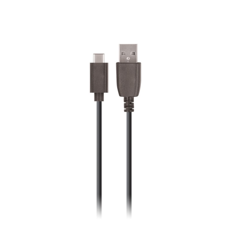 Universal USB - USB-C 1,0 m 1A Melns | mobilo.lv