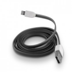 Universal USB - Lightning 1,0 m 1A Melns | mobilo.lv