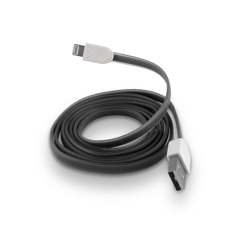 Universal USB - Lightning 1,0 m 1A Melns | mobilo.lv