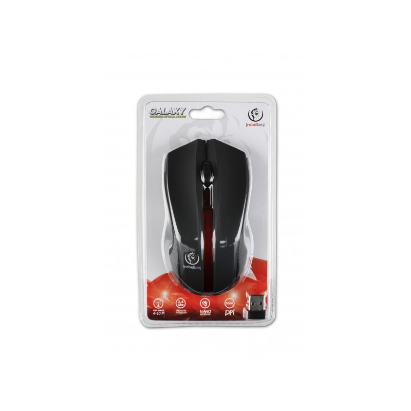 Universal wireless mouse Melns-sarkans | mobilo.lv