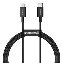 Baseus USB Typ C - Lightning PD 20 W 1 m Melns