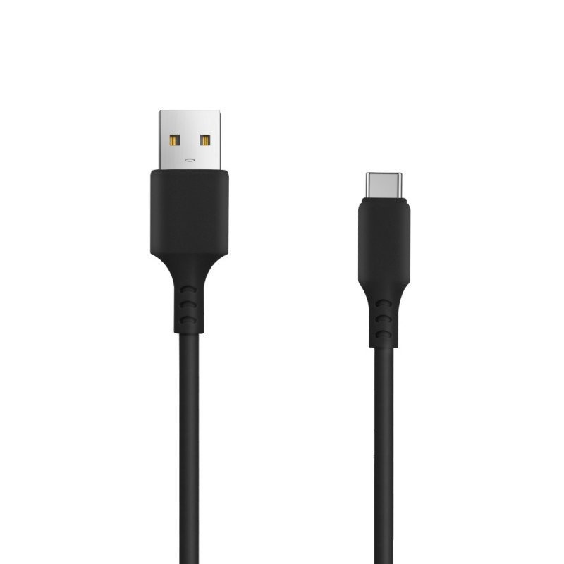 Universal USB - USB-C 3,0 m 2A Melns | mobilo.lv