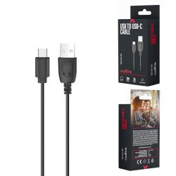 Universal USB - USB-C 3,0 m 2A Melns