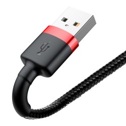 Baseus USB / Lightning QC3.0 2.4A 1M Melns - Sarkans | mobilo.lv