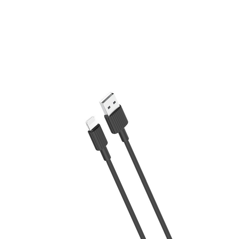 Universal USB - Lightning 1,0 m 2,4A Melns | mobilo.lv