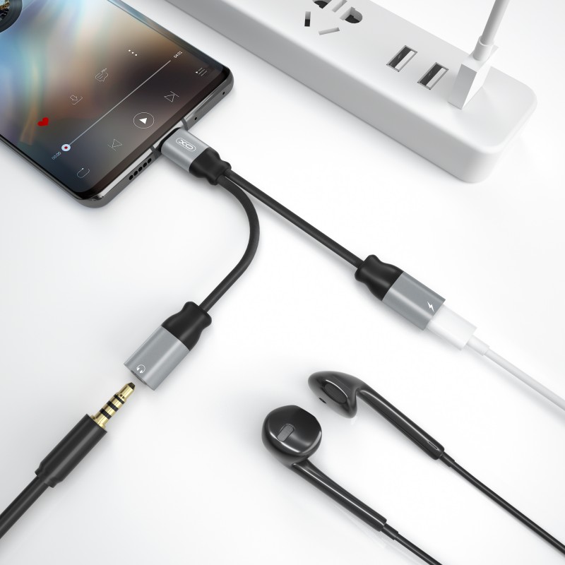 USB-C to mini-jack Melns | mobilo.lv