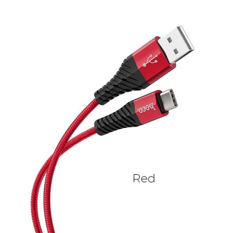 Hoco USB-C charging data cable X38 1m Sarkans