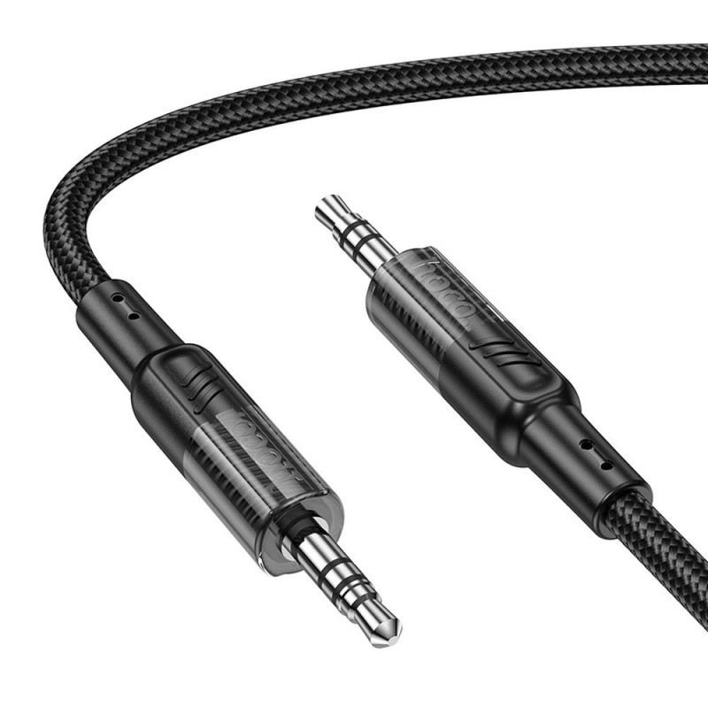 Universal cable AUX Audio Jack 3,5mm to 3,5mm UPA27 1,2m Melns | mobilo.lv