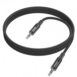 Universal cable AUX Audio Jack 3,5mm to 3,5mm UPA27 1,2m Melns | mobilo.lv