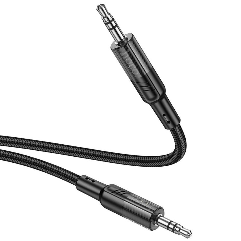 Universal cable AUX Audio Jack 3,5mm to 3,5mm UPA27 1,2m Melns | mobilo.lv