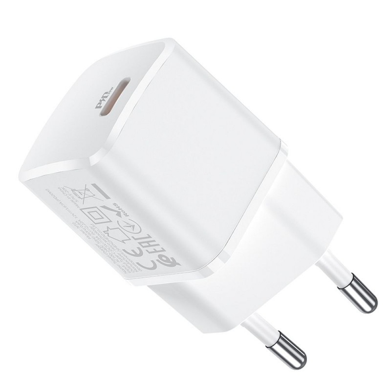 Universal travel charger Type C Power Delivery 20W Starter N10 Balts | mobilo.lv