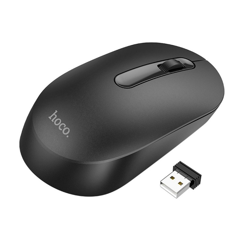 Hoco wireless mouse Platinium 2,4G GM14 Melns | mobilo.lv