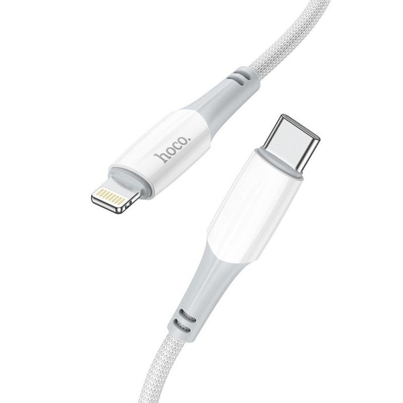 Apple Type C to iPhone Lightning 8-pin Power Delivery PD20W Balts | mobilo.lv