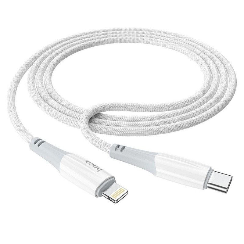 Apple Type C to iPhone Lightning 8-pin Power Delivery PD20W Balts | mobilo.lv