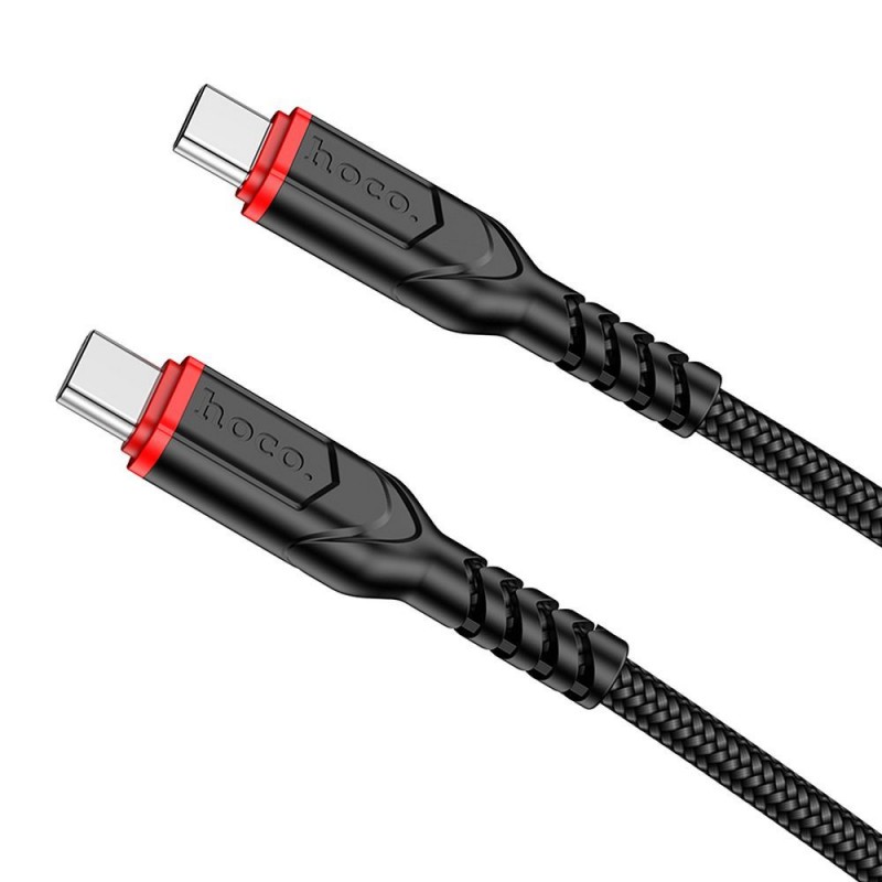 Universal cable Type C to Typ C PD 60W VICTORY X59 1m Melns | mobilo.lv