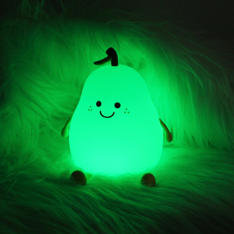 Universal LED Night Lamp LUCKY PEAR FNL-02 multicolor silicon - | mobilo.lv