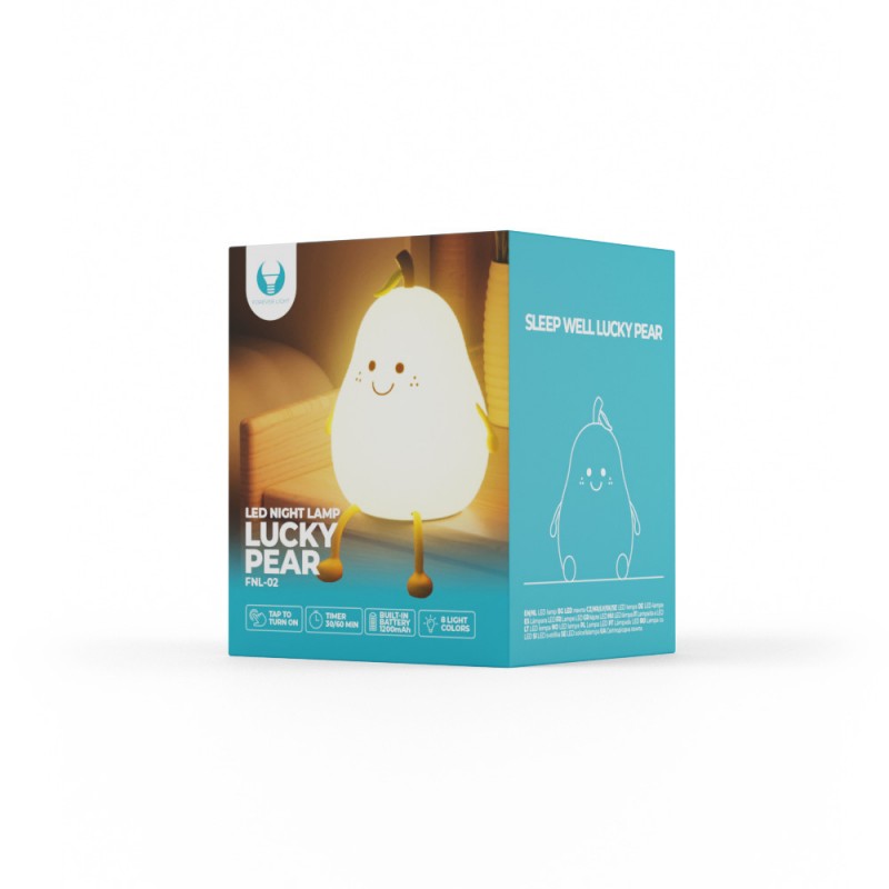 Universal LED Night Lamp LUCKY PEAR FNL-02 multicolor silicon - | mobilo.lv