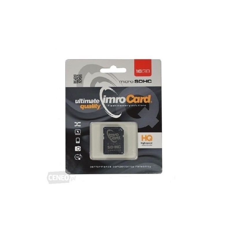 Universal Imro microSD 16GB with adapter SD - | mobilo.lv