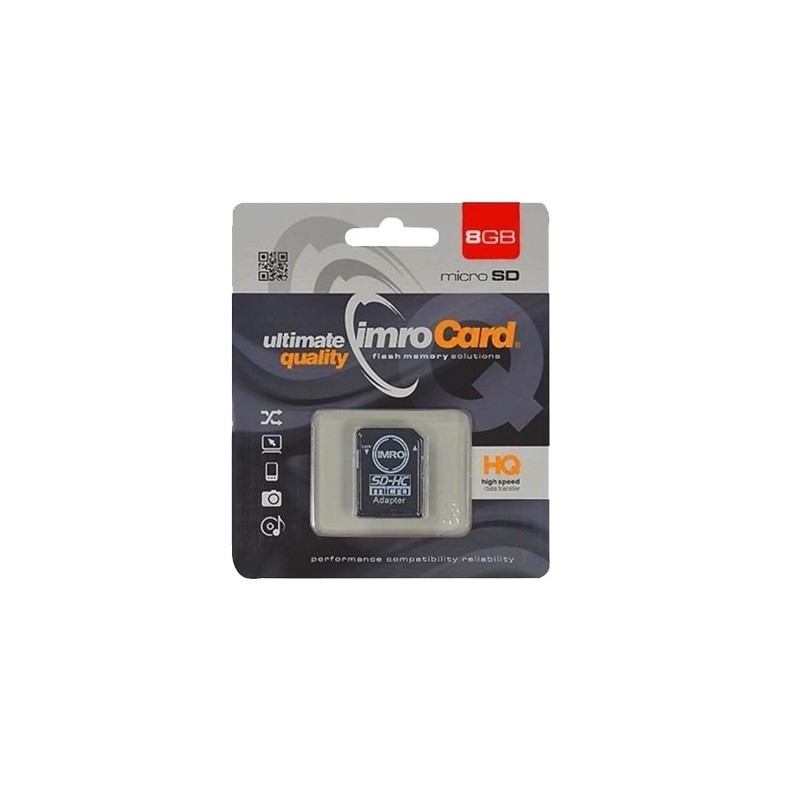 Universal 8GB microSDHC cl. 10 + adapter Melns | mobilo.lv