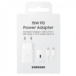 Samsung Samsung Fast Charger USB-C 2A 15W Balts