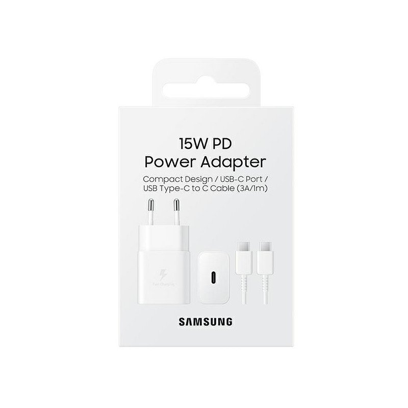 Samsung Samsung Fast Charger USB-C 2A 15W Balts