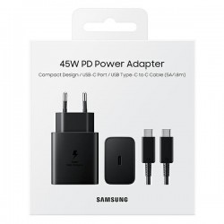 Samsung Samsung Fast Charger USB-C 3A 45W Melns | mobilo.lv