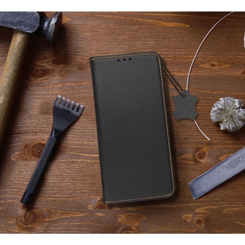 Leather case SMART PRO for SAMSUNG S22 black | mobilo.lv