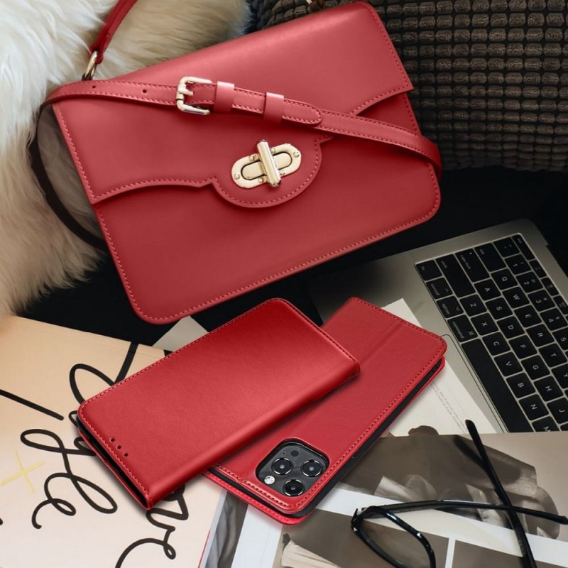 Leather case SMART PRO for SAMSUNG A13 4G claret|mobilo.lv