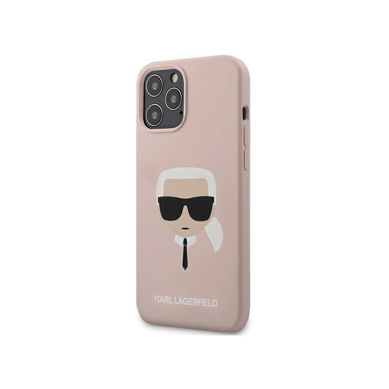 Karl Lagerfeld KLHCP13LSLKHLP iPhone 13 Pro / 13 6,1" jasnoróżowy/light pink hardcase Silicone Karl`s Head|mobilo.lv