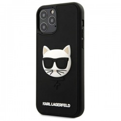 Karl Lagerfeld KLHCP12MCH3DBK iPhone 12 /12 Pro 6,1" czarny/black hardcase 3D Rubber Choupette|mobilo.lv